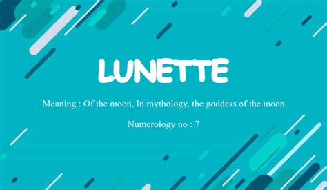 lunette name meaning.